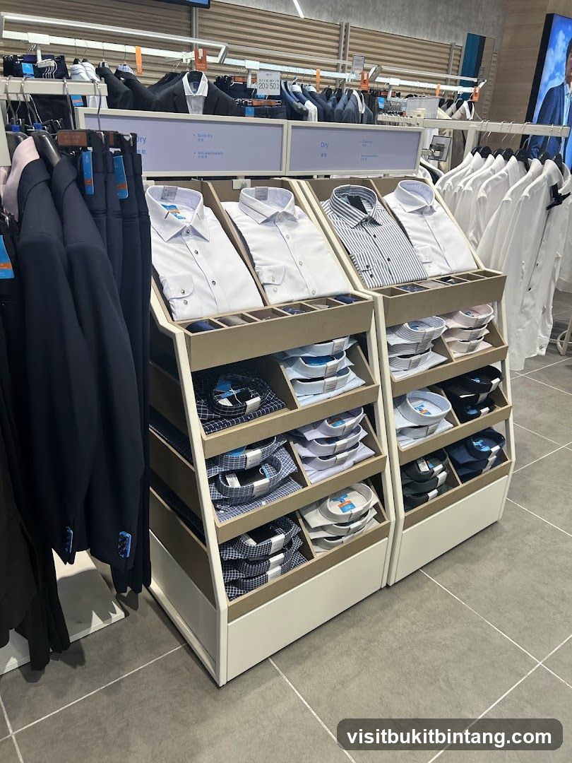 Men's Dress Shirts Display