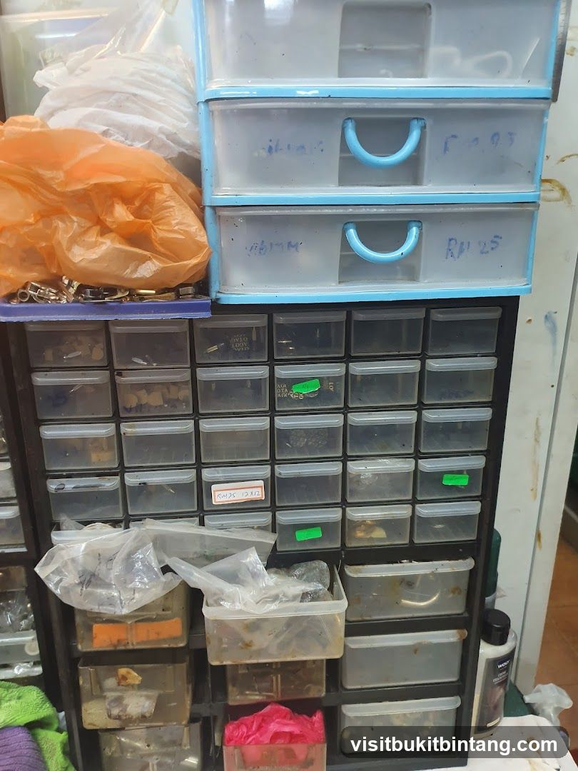 Storage drawers with various items