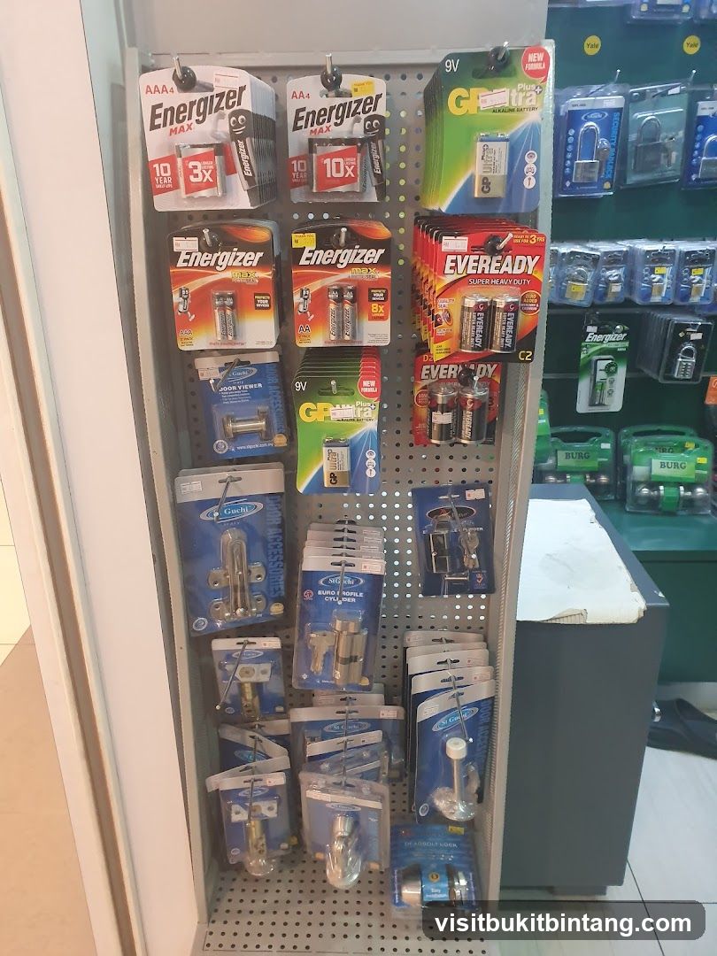 Batteries and Door Hardware Display