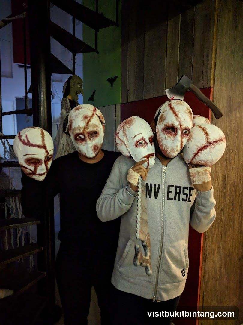 People in Halloween Masks