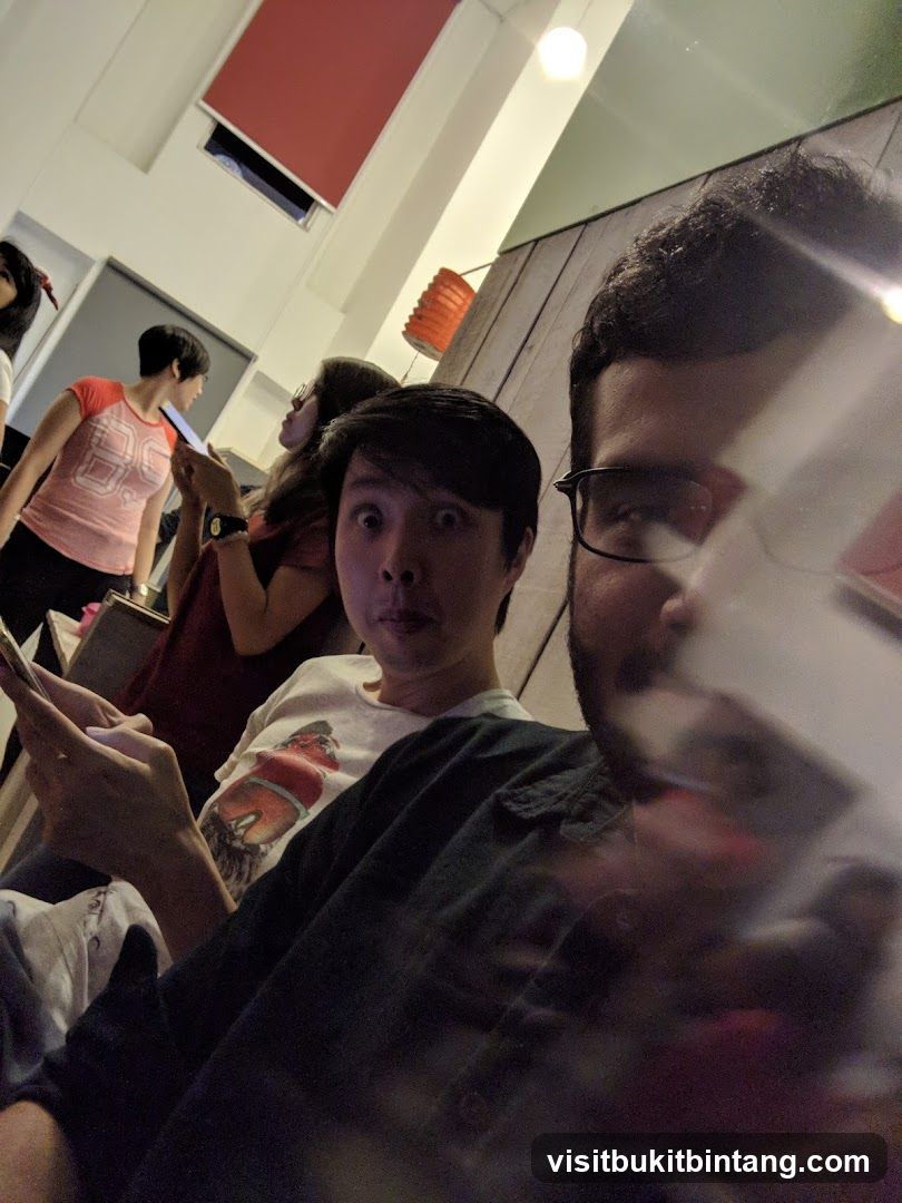 People in a dimly lit room