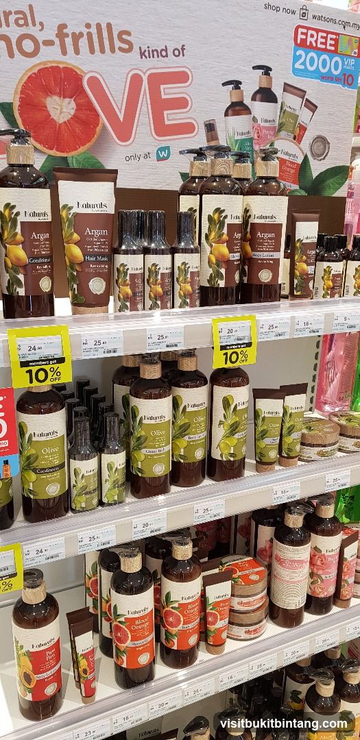 Naturals by Watsons Product Display