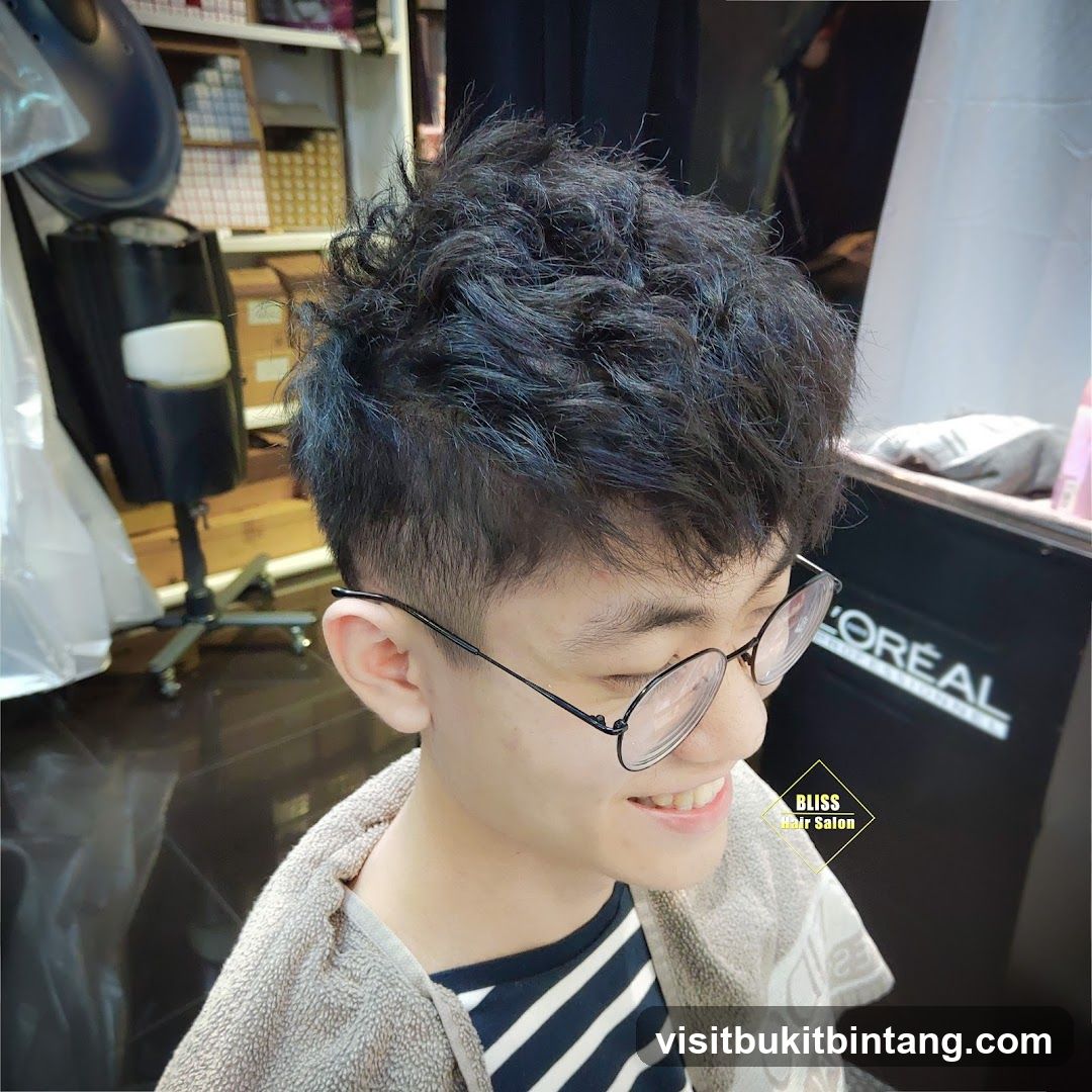 Man with new haircut