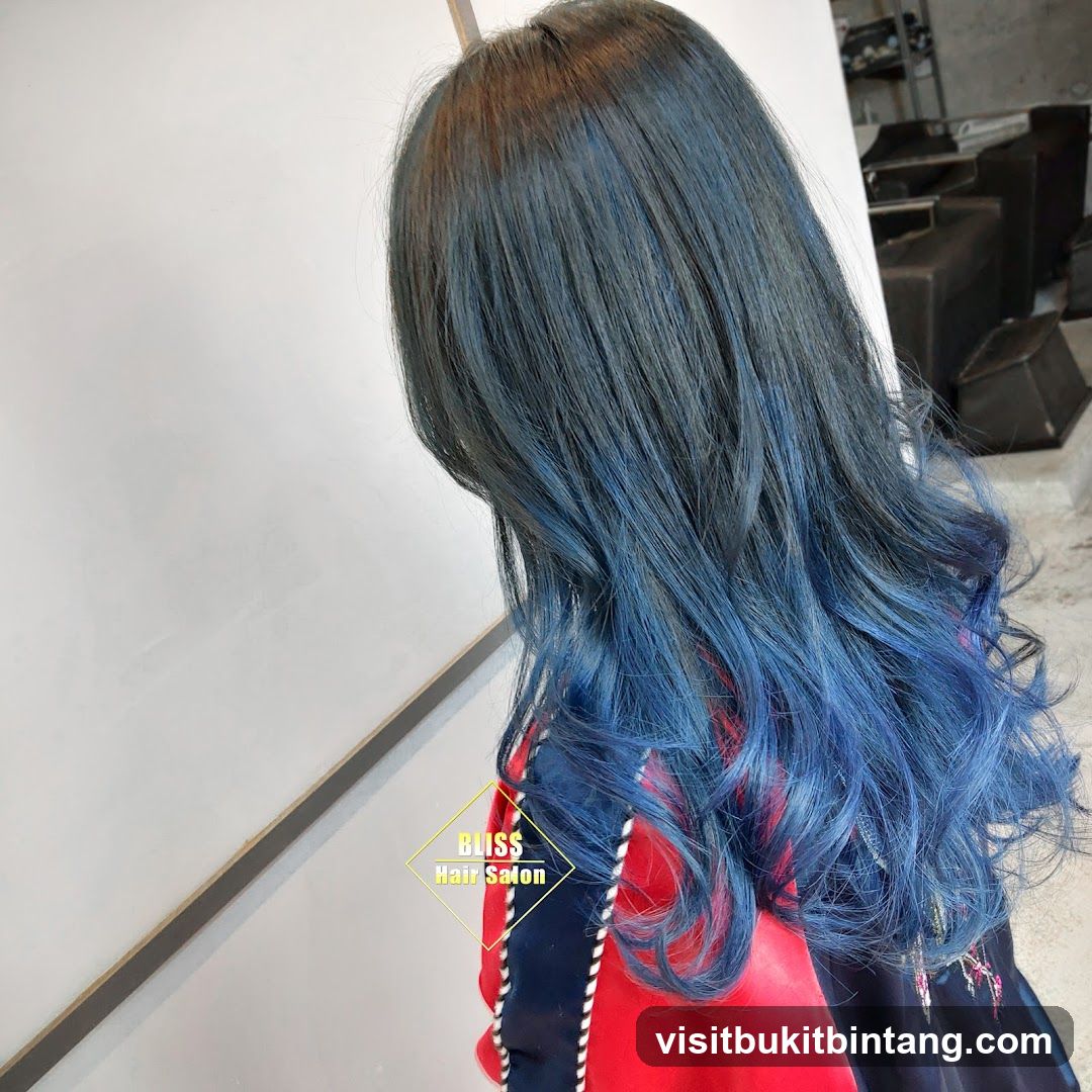 Woman with Blue Ombre Hair