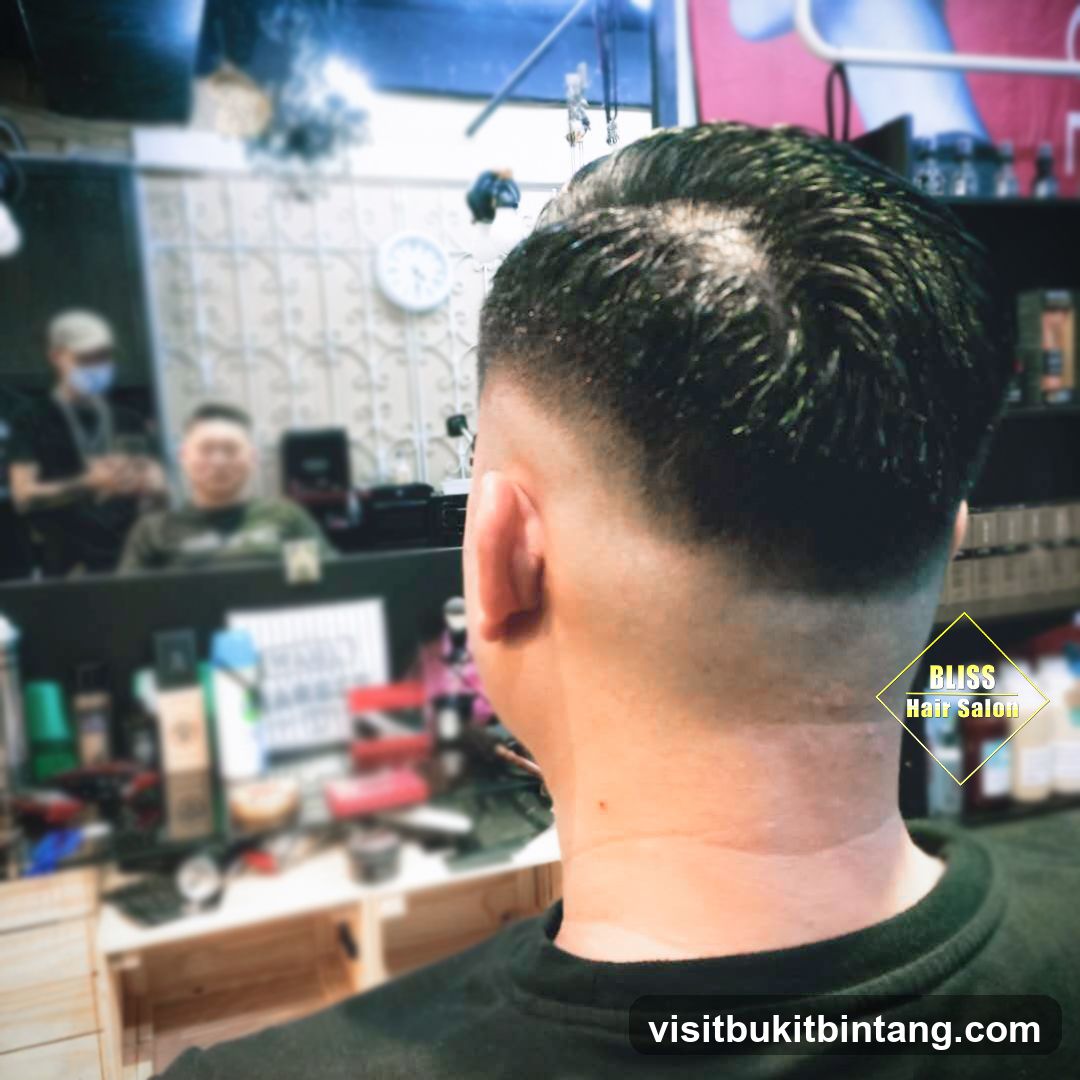 Haircut in progress