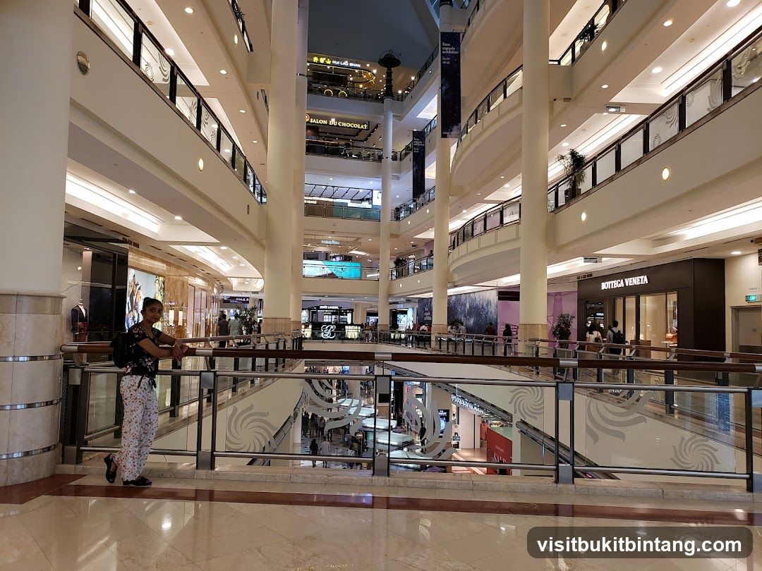 Interior of a multi-level shopping mall