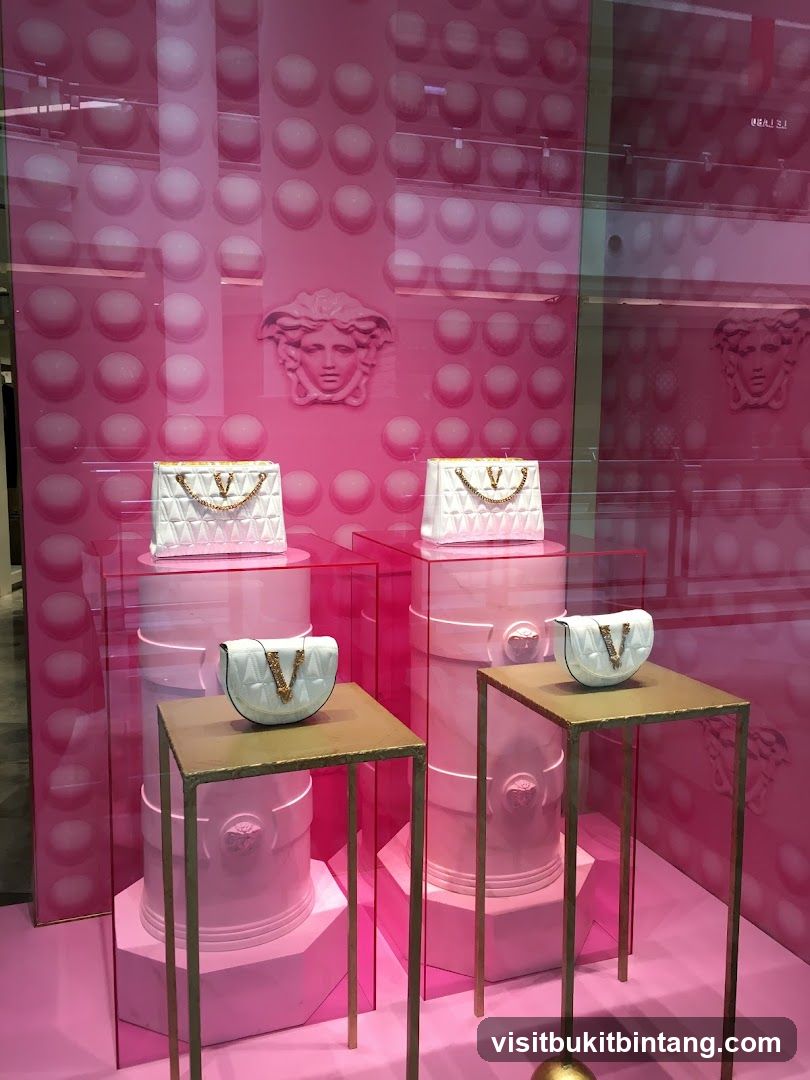Versace Handbags in Window Display