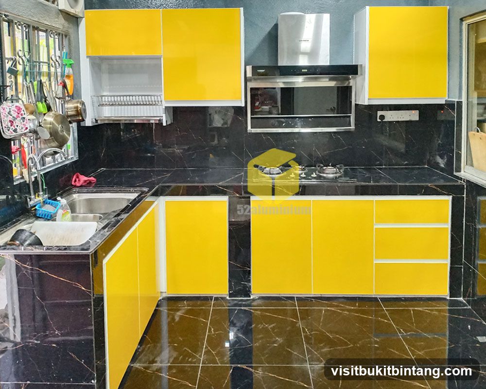 Modern Kitchen with Yellow Cabinets