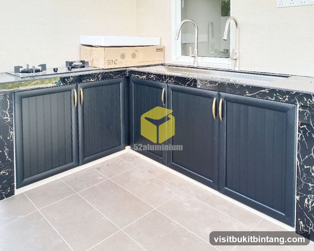 Modern Kitchen Countertop with Sink and Stove