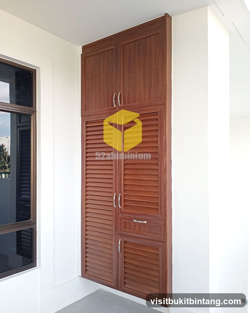 Wooden Cabinet with Logo