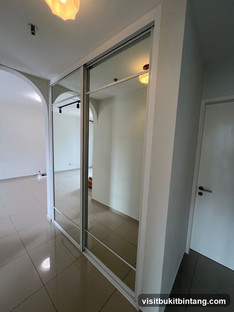 Modern Wardrobe with Mirrored Doors
