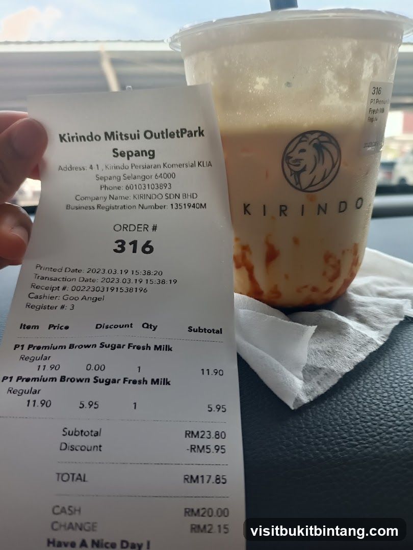 Kirindo Receipt and Drink