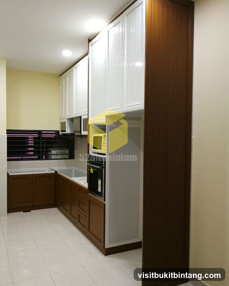 Modern Kitchen with White and Wood Cabinets