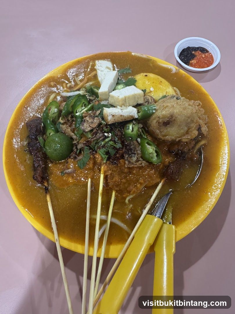 Noodle Dish with Condiments