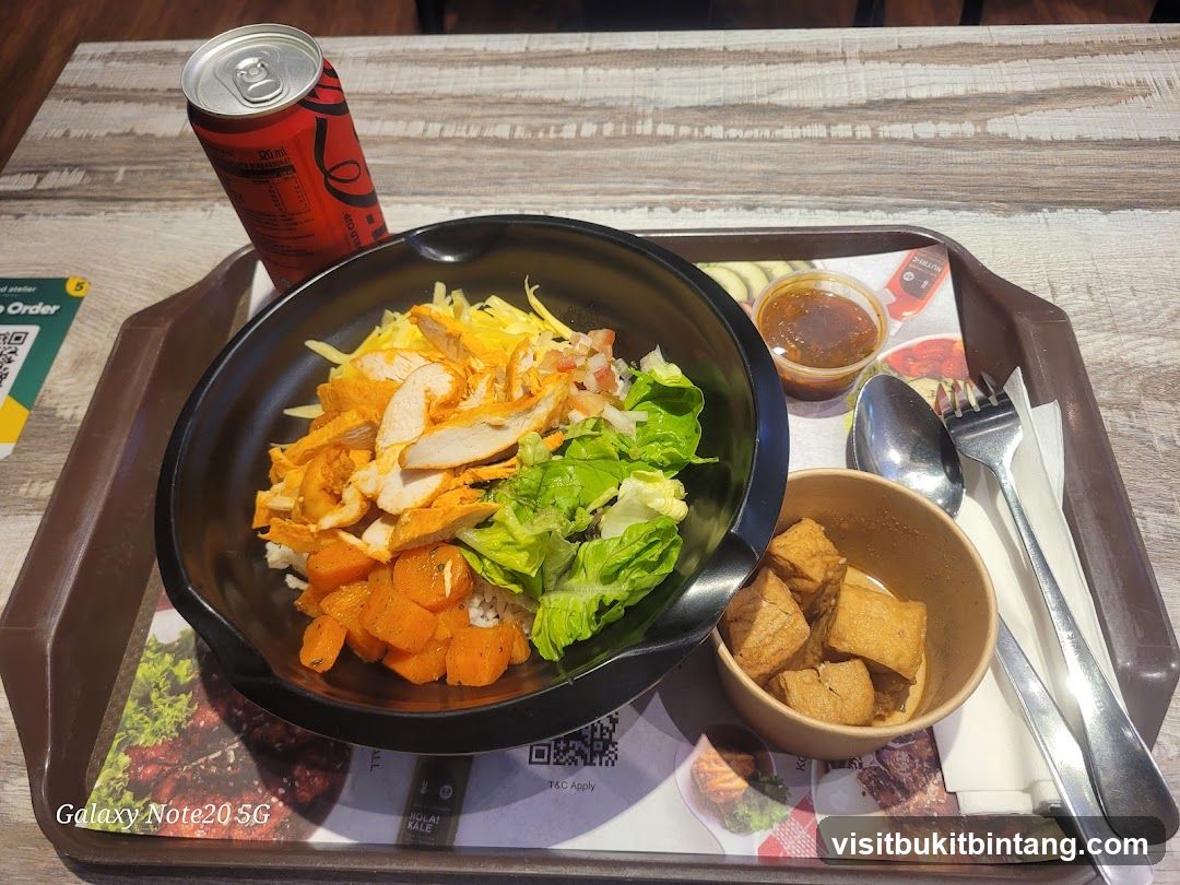 Meal Tray with Salad Bowl and Drink
