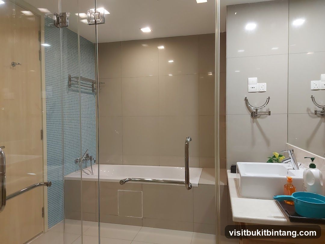 Modern Bathroom with Bathtub and Sink