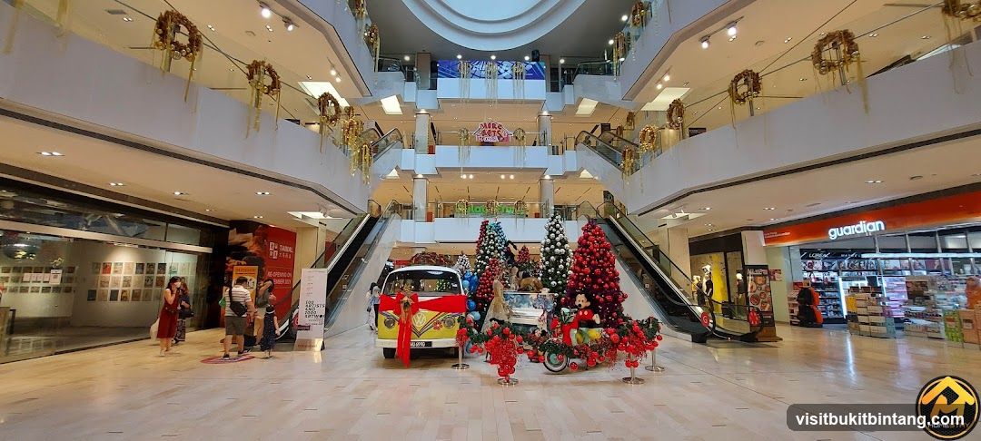 Mall Interior with Christmas Decorations