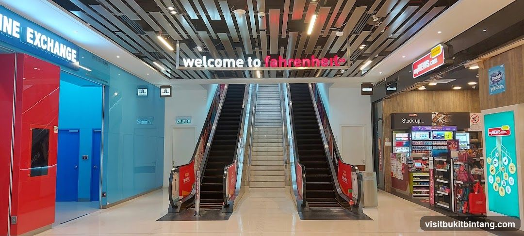Escalators and Shops in a Mall