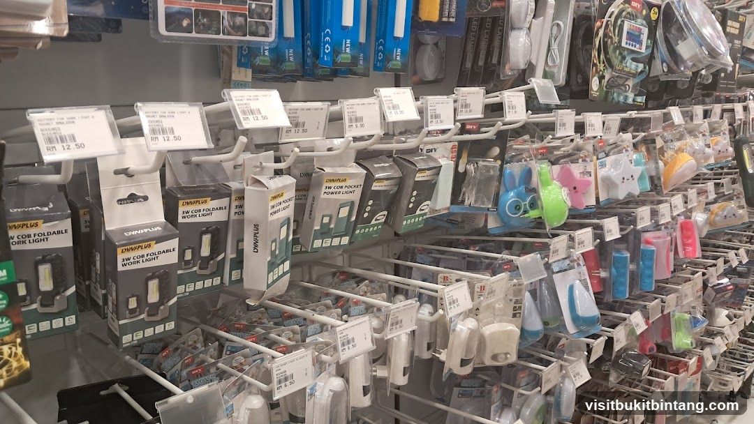 Various lighting products on display