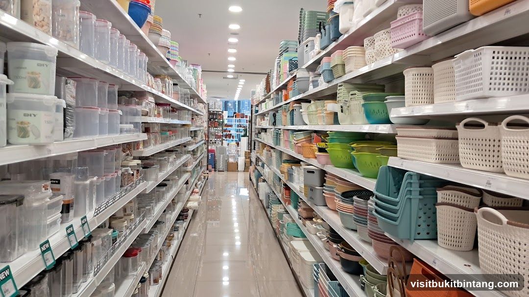 Aisle of Storage Containers and Baskets