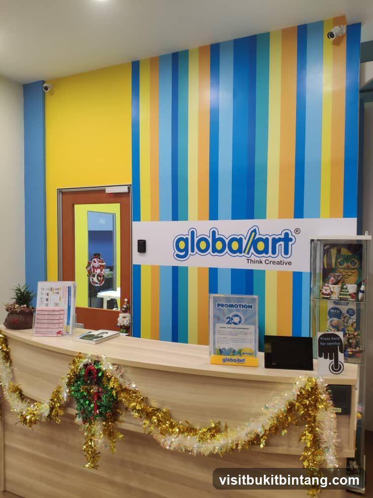 Reception Area with Global Art Branding