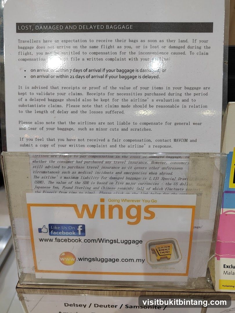Lost, Damaged and Delayed Baggage Information