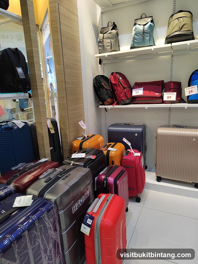 Luggage and Backpacks Display