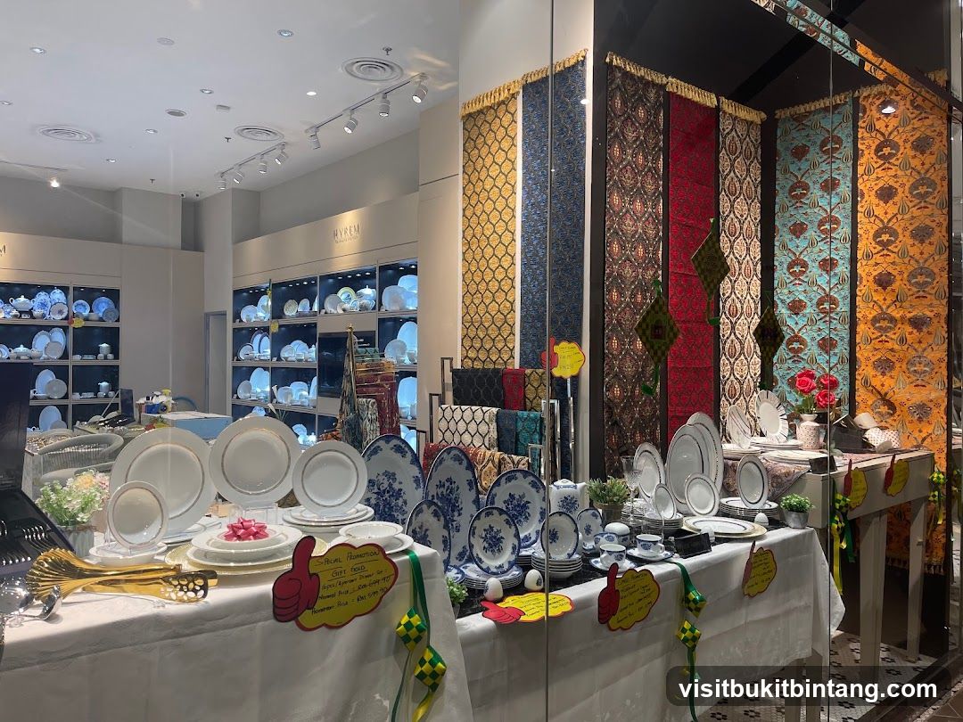 Store Display of Tableware and Textiles
