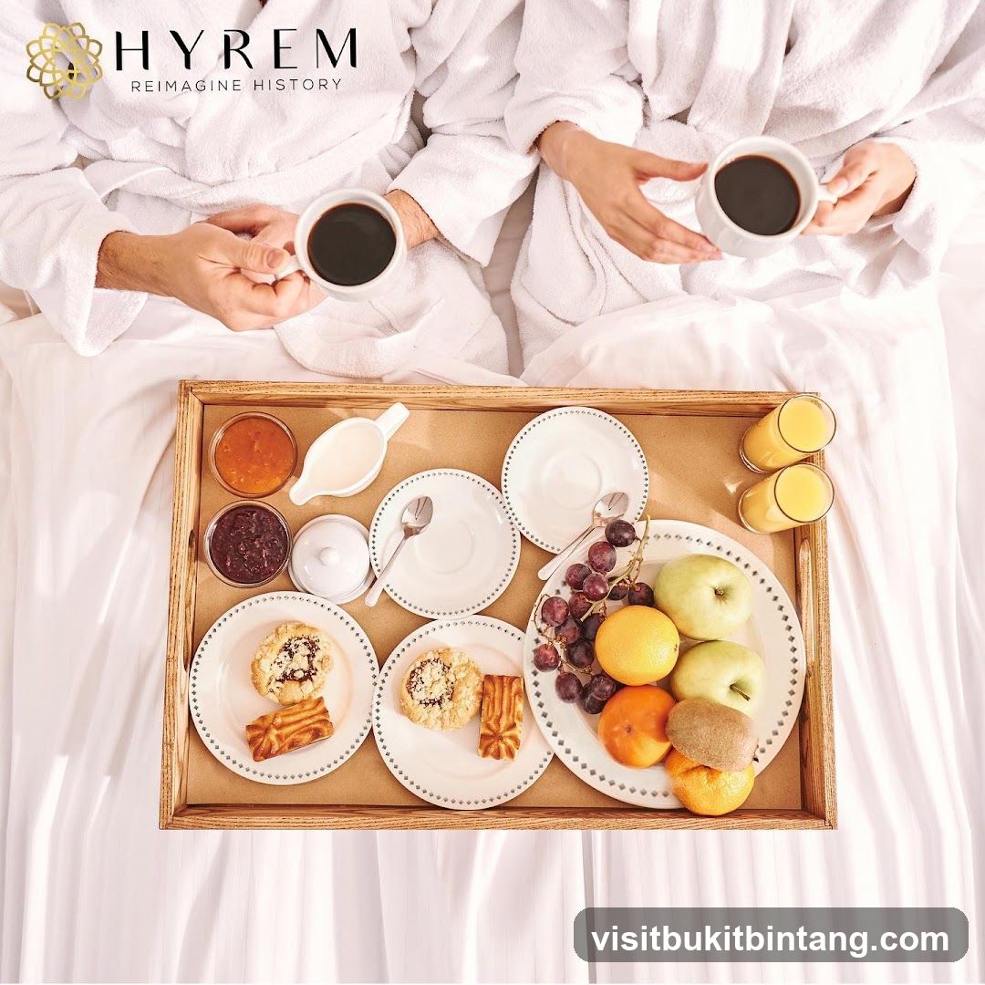 Breakfast Tray with Fruit and Pastries