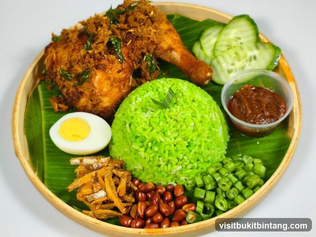 Nasi Lemak with Fried Chicken