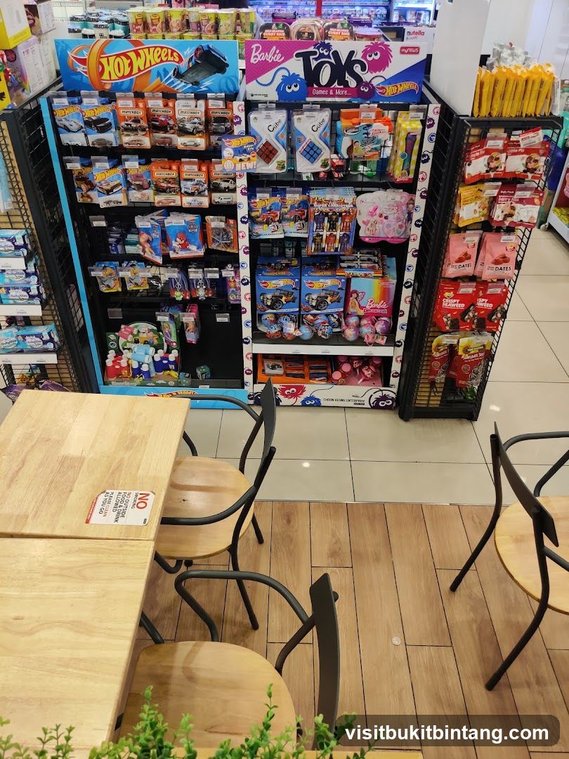 Toy Display and Cafe Seating
