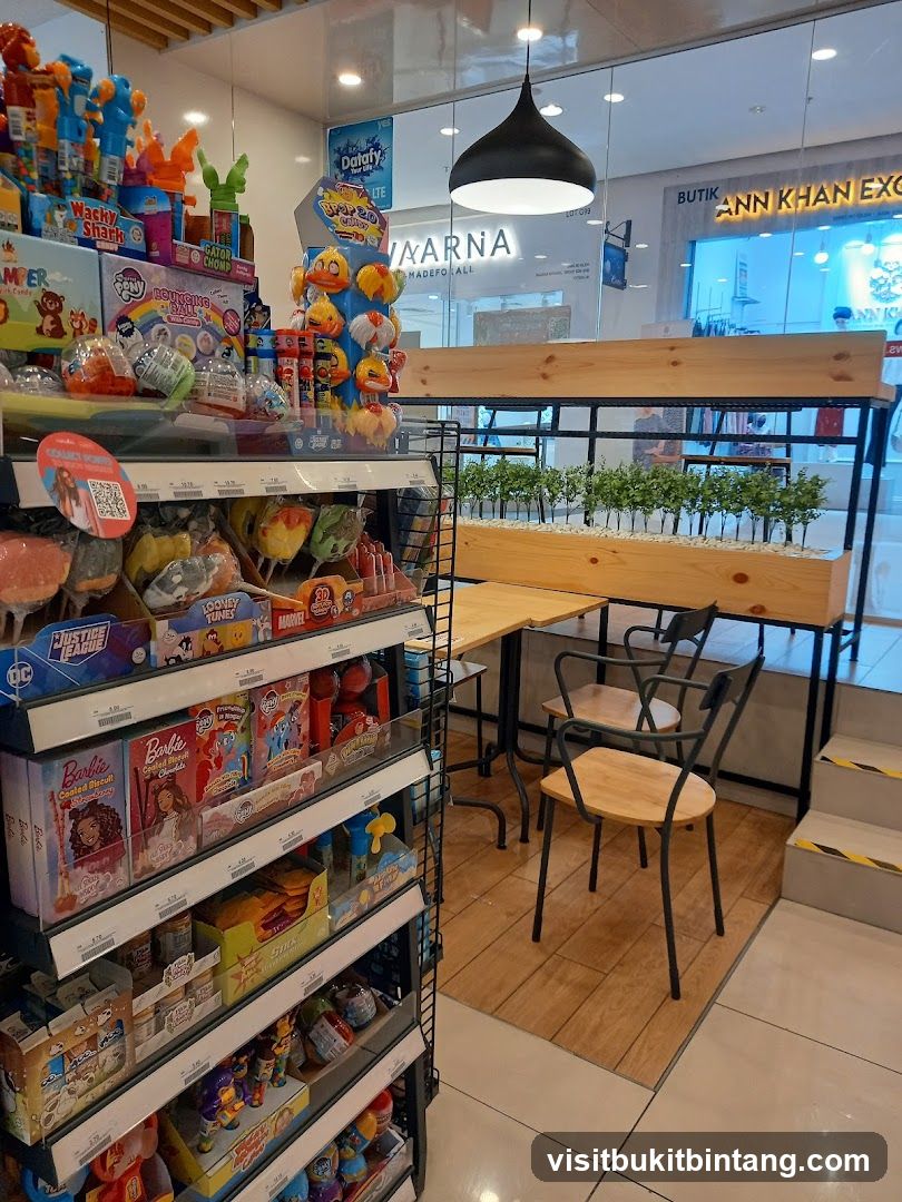 Store Interior with Shelves of Toys and Seating Area