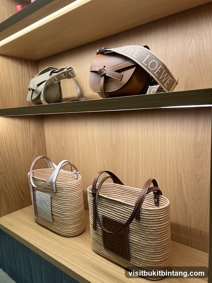 Designer Handbags on Display