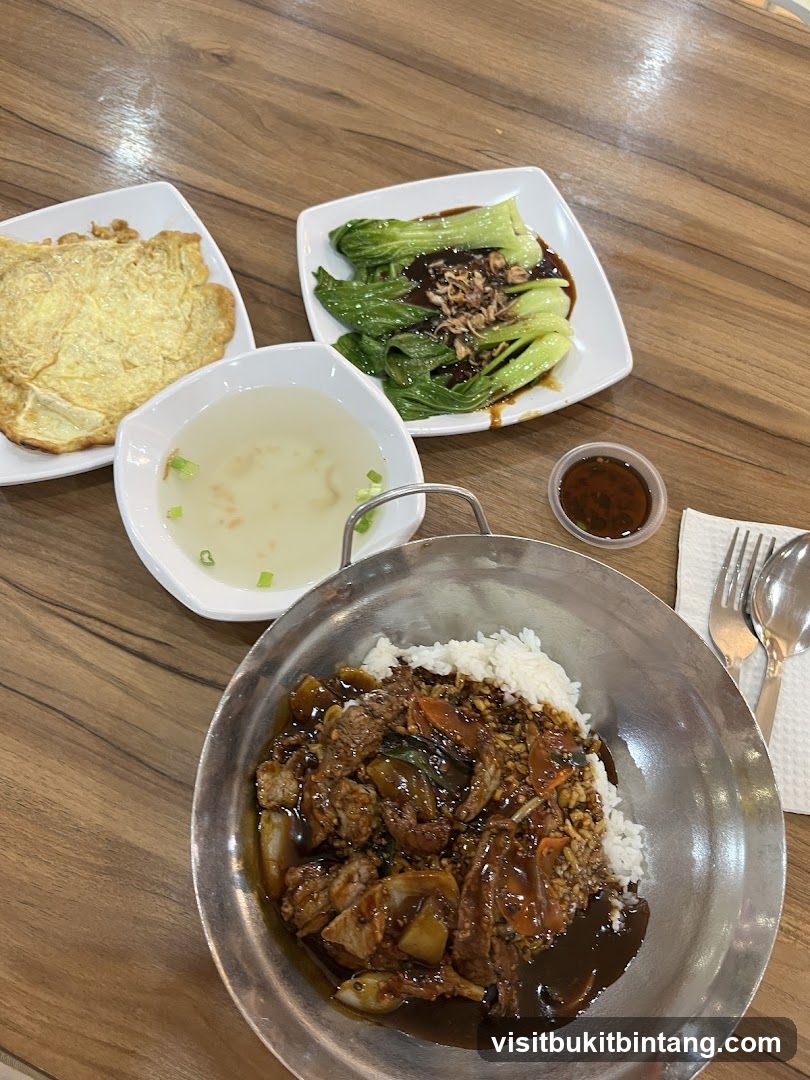 Beef with Rice and Sides