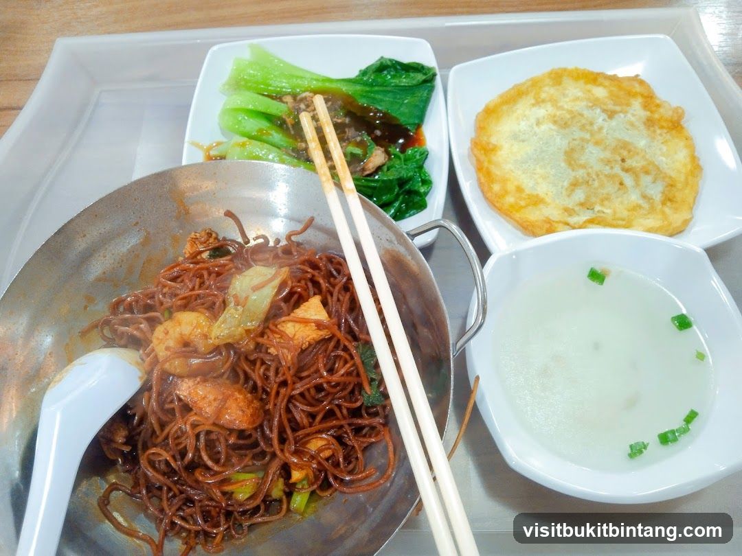 Noodles with side dishes