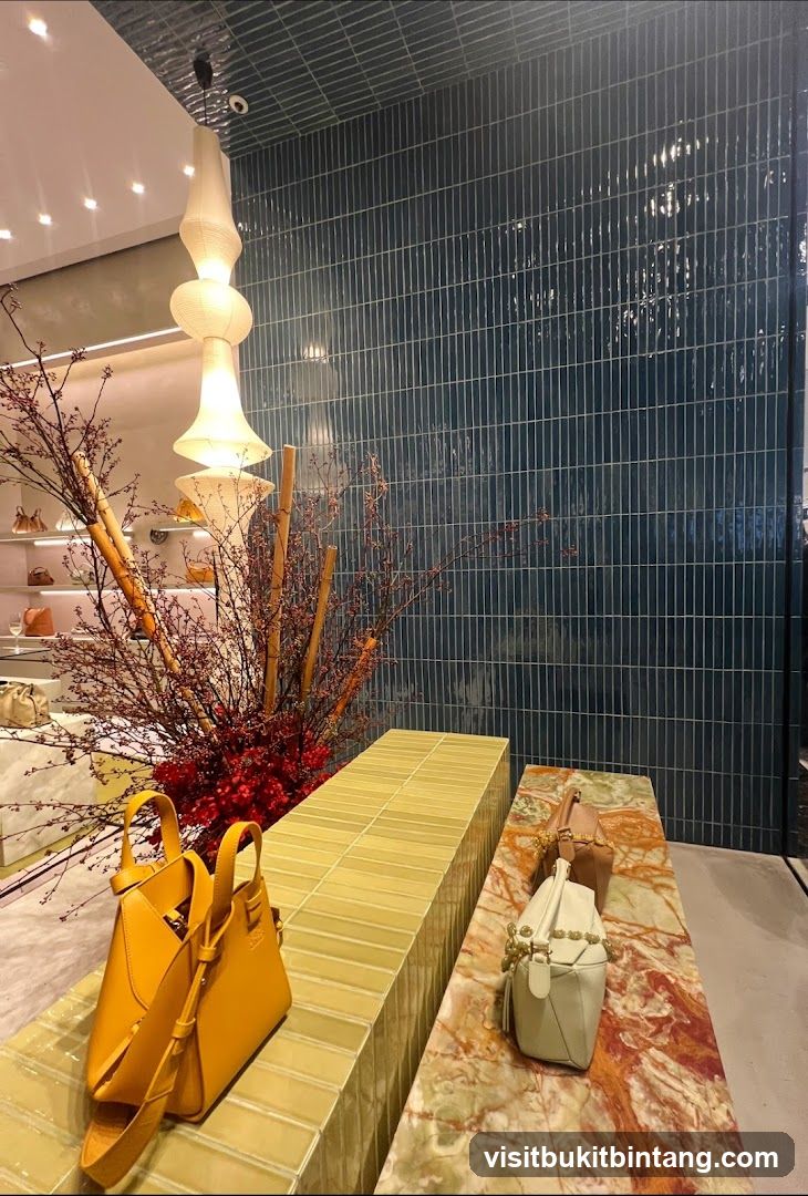 Store Display with Handbags