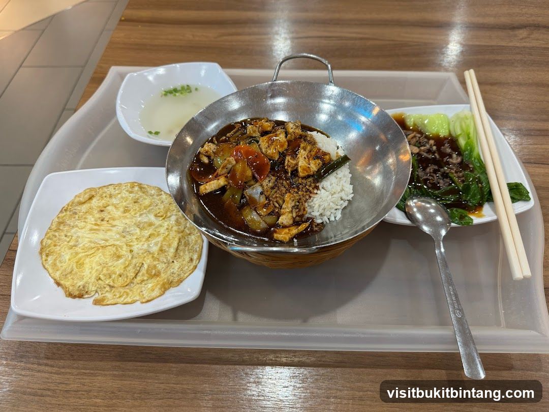 Meal Tray with Rice and Stir-fry