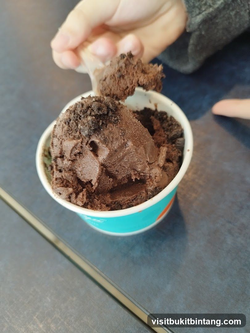 Chocolate Ice Cream with Cookie Crumble
