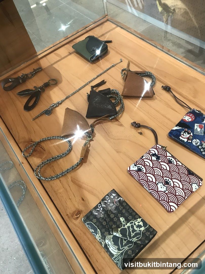 Display of Wallets and Keychains