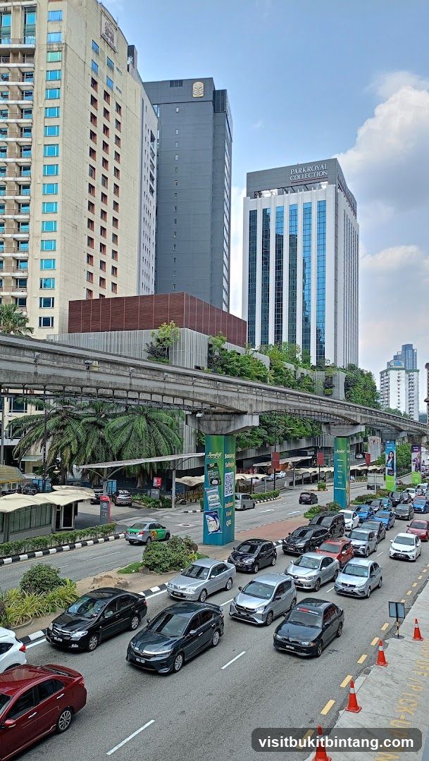 City Street with Traffic and Buildings