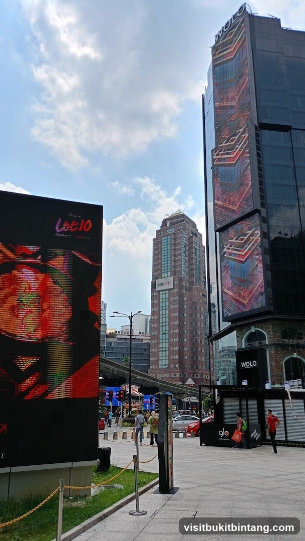 Cityscape with Digital Billboards and Buildings