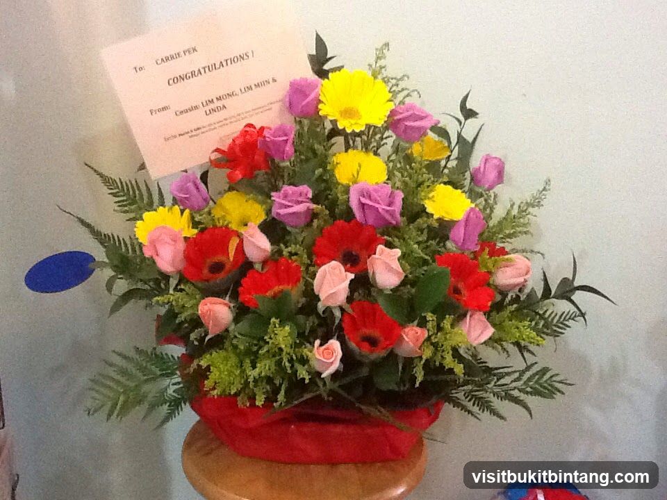 Flower Arrangement with Congratulations Card