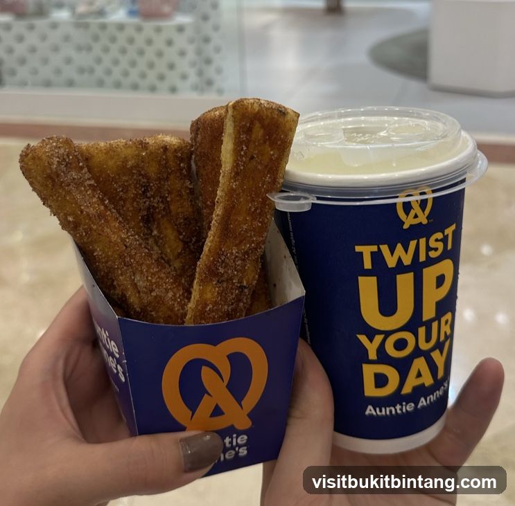 Cinnamon Sugar Pretzel Bites and Drink