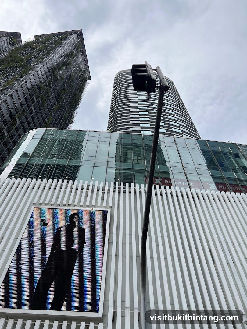 Modern Buildings with Digital Display