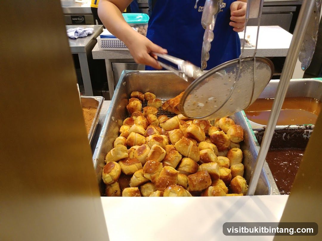 Pretzel Bites Being Prepared