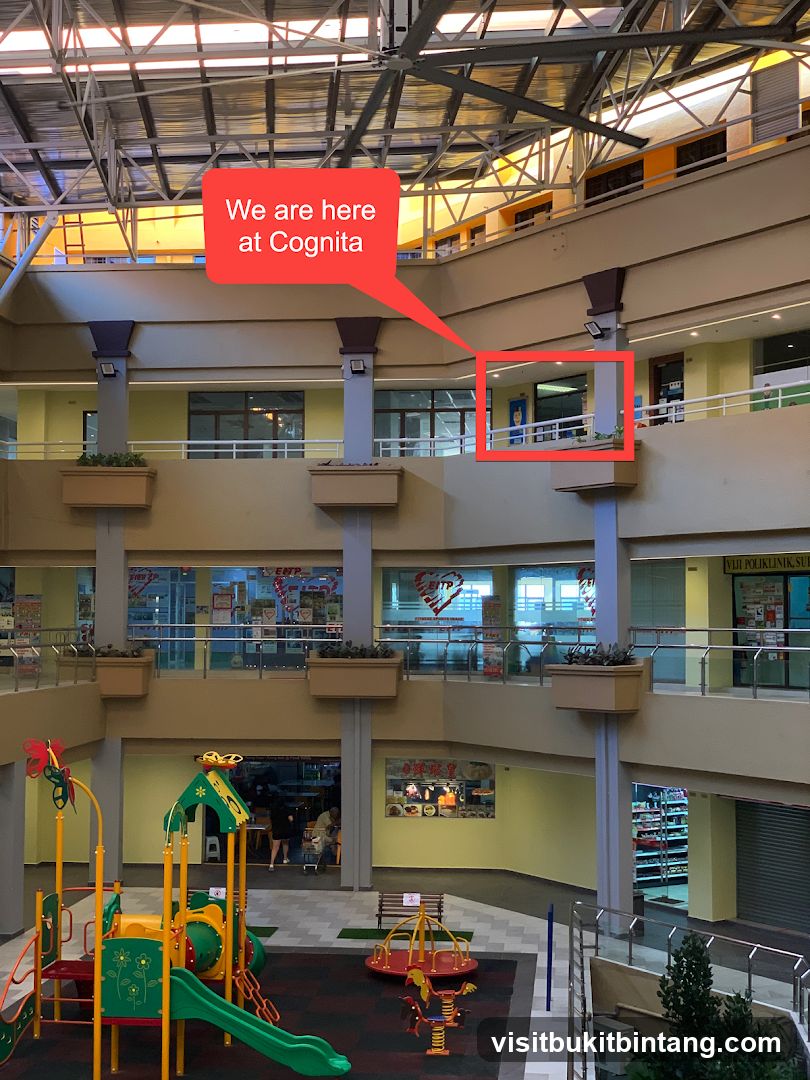 Indoor shopping mall with playground