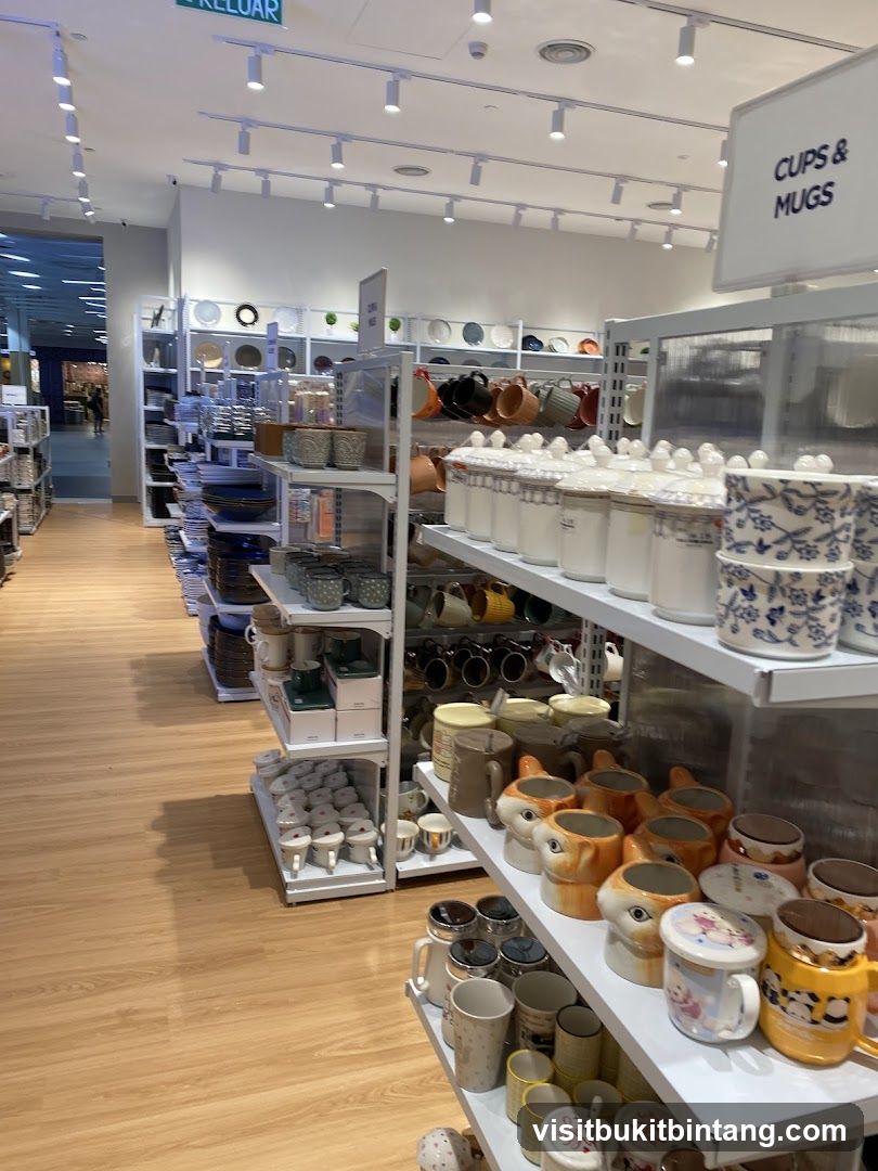 Cups and Mugs Display