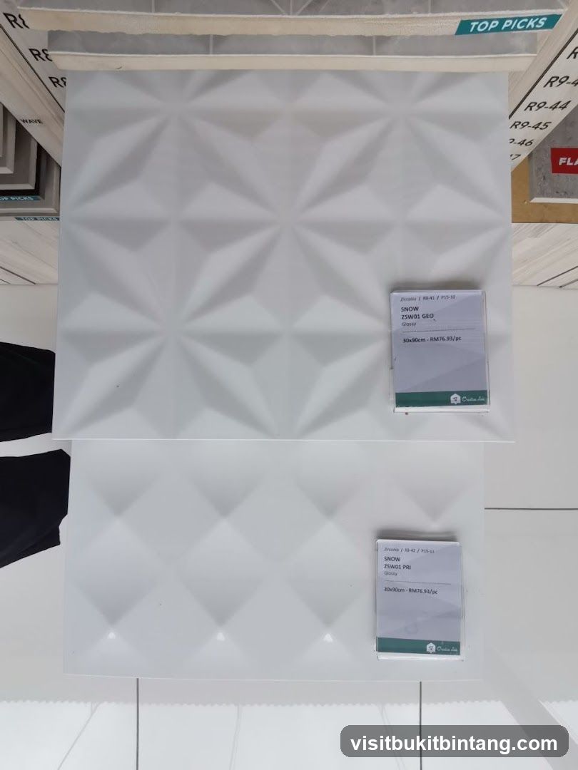 White Geometric Tiles