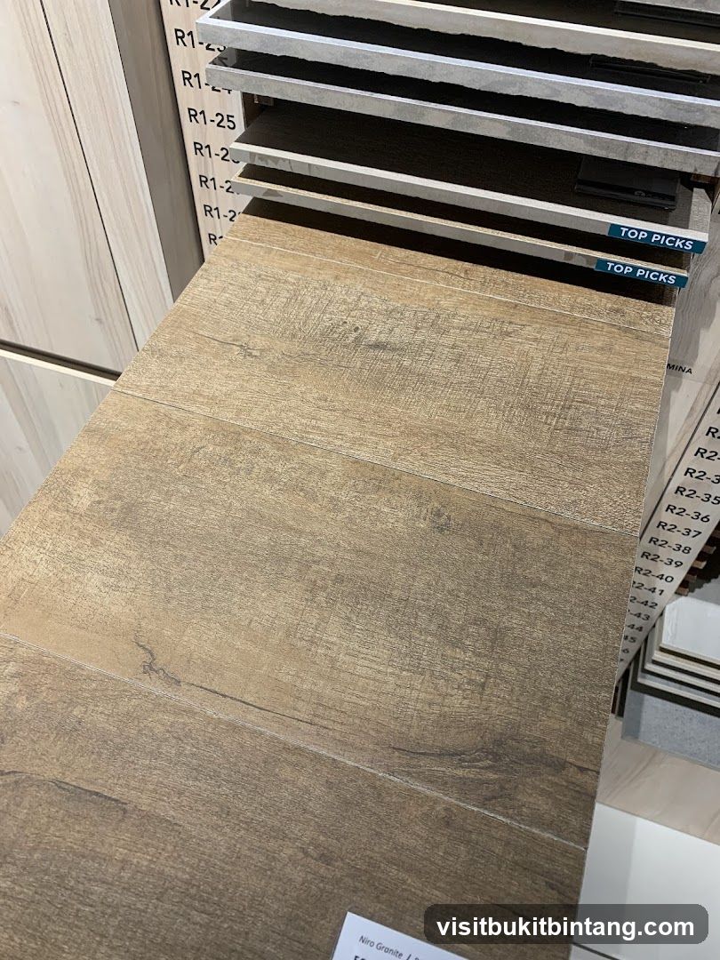 Wood-look Tile Samples