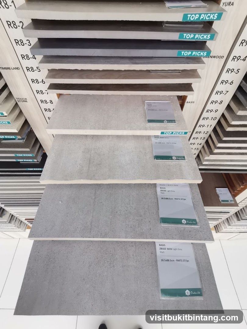 Tile Samples Display